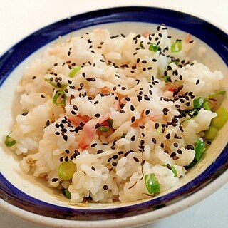 たらこんぶ茶漬け入り　シーサラダと葱の混ぜご飯